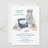 Hygge Blue Winter New Home for Holiday Invitation 招待状 (正面)