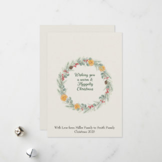 Hygge Christmas Wreath Card — Holiday Greetings シーズンカード