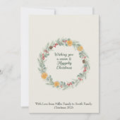 Hygge Christmas Wreath Card — Holiday Greetings シーズンカード (正面)