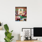Hygge Hedgehog Poster ポスター (ホームオフィス)