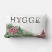 Hygge Pillows – 水彩北欧の冬の風景 ランバークッション (正面)