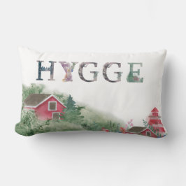 Hygge Pillows – 水彩北欧の冬の風景 ランバークッション