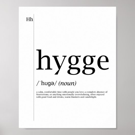 Hygge Poster – デンマーク文化 ポスター (正面)