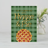 Hygge Scandinavian style plaid foil invitation 箔シーズンカード (立ち正面)