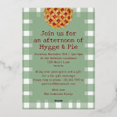 Hygge Scandinavian style plaid foil invitation 箔シーズンカード (裏面)