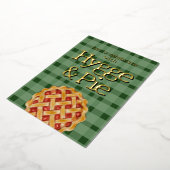 Hygge Scandinavian style plaid foil invitation 箔シーズンカード (回転した状態)