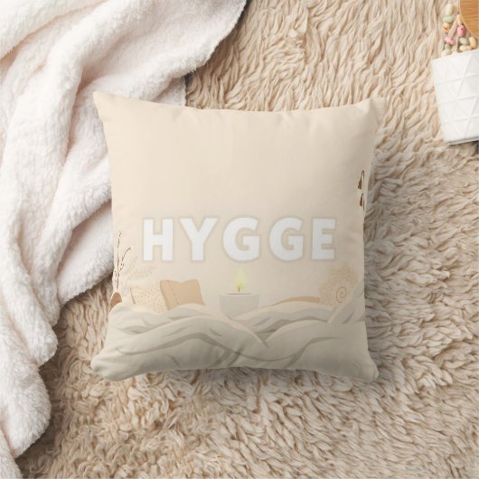 Hygge Throw Pillow | Cozy Scandinavian Home Decor クッション (ブランケット)