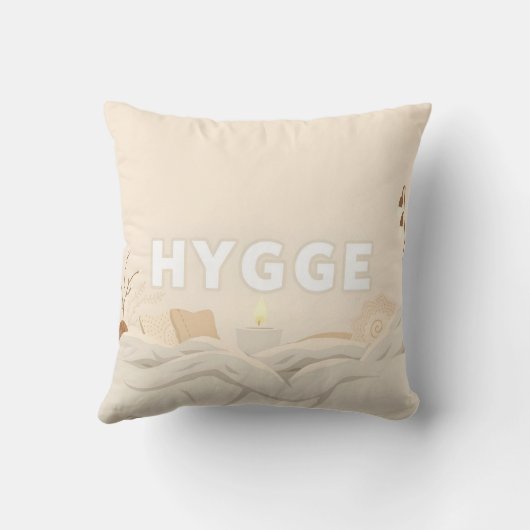 Hygge Throw Pillow | Cozy Scandinavian Home Decor クッション (裏面)