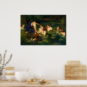 Hylas and the Nymphs by John William Waterhouse ポスター (キッチン)