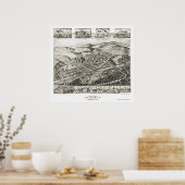 Hyndman, PAパノラママップ – 1906 ポスター (キッチン)