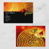 HYPER迷路、黒い赤い黄色の雲 名刺 (正面/裏面)