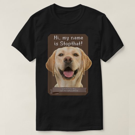 Hyper おもしろい Labradoと申します。 Tシャツ (デザイン正面)