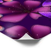 Hyper-Bloom Purple Butterfly: Dark Maximalist Flor ポスター (コーナー)