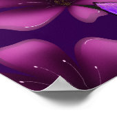 Hyper-Bloom Purple Butterfly: Dark Maximalist Flor ポスター (角)