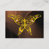 HYPER BUTTERFLY – 明るい茶色の黒い黄色の白 名刺 (裏面)