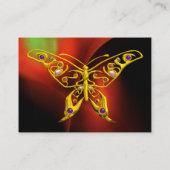 HYPER BUTTERFLY – 赤い青い緑の黒い黄色 名刺 (裏面)