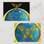 HYPER BUTTERFLY opale黄色の黒緑の青 名刺 (正面/裏面)