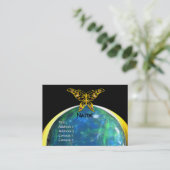 HYPER BUTTERFLY opale黄色の黒緑の青 名刺 (スタンド正面)