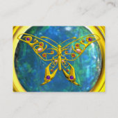 HYPER BUTTERFLY opale黄色の黒緑の青 名刺 (裏面)