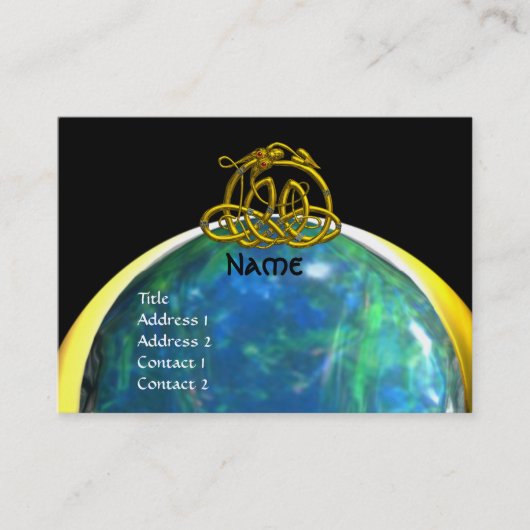 HYPER DRAGON opale黄色の黒緑の青 名刺 (正面)