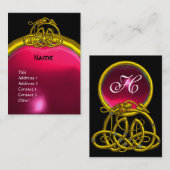 HYPER DRAGON RUBY MONOGRAM赤黒黄ピンク 名刺 (正面/裏面)