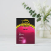 HYPER DRAGON RUBY MONOGRAM赤黒黄ピンク 名刺 (スタンド正面)