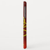 HYPER DRAGONS,金ゴールドケルト結び目模様Red Ruby Monogram Case-Mate iPhoneケース (裏面/左)