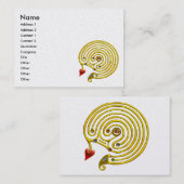 HYPER LABYRINTH，パール紙，白 名刺 (正面/裏面)