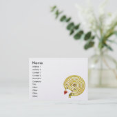 HYPER LABYRINTH，パール紙，白 名刺 (スタンド正面)