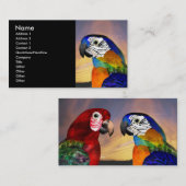 HYPER PARROTS /赤と青のARA，黒 名刺 (正面/裏面)