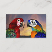 HYPER PARROTS /赤と青のARA，黒 名刺 (裏面)