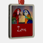 HYPER PARROTS / BLUE AND RED ARA LOVE メタルオーナメント (右)