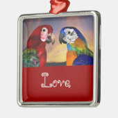 HYPER PARROTS / BLUE AND RED ARA LOVE メタルオーナメント (左)