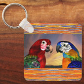 HYPER PARROTS/RED AND BLUE ARA キーホルダー (正面)