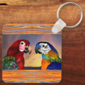 HYPER PARROTS/RED AND BLUE ARA キーホルダー (裏面)
