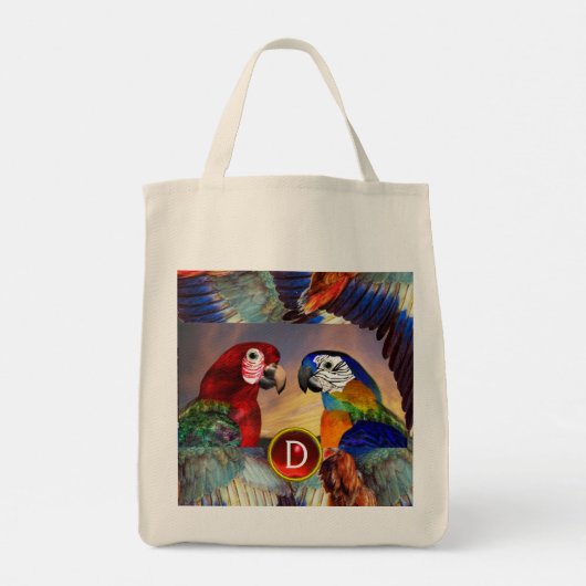 HYPER PARROTS/RED AND BLUE ARA トートバッグ (裏面)