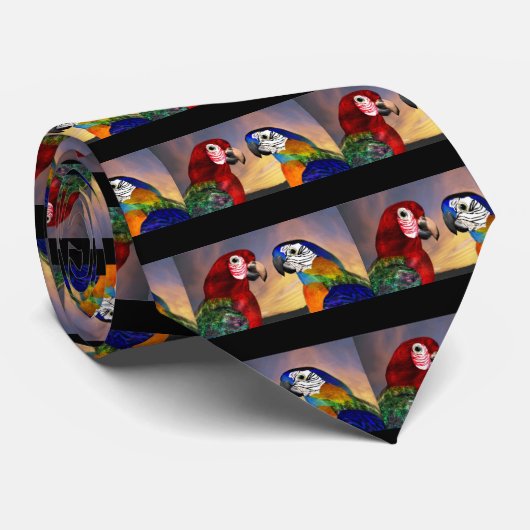 HYPER PARROTS/RED AND BLUE ARA ネクタイ (ロール)