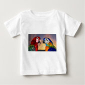 HYPER PARROTS/RED AND BLUE ARA ベビーTシャツ (正面)