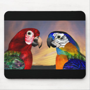 HYPER PARROTS/RED AND BLUE ARA マウスパッド