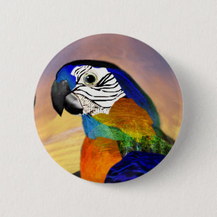 HYPER PARROTS/RED AND BLUE ARA 缶バッジ