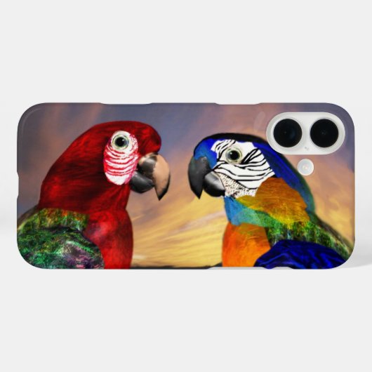 HYPER PARROTS/RED AND BLUE ARA Case-Mate iPhoneケース (裏面 (横))