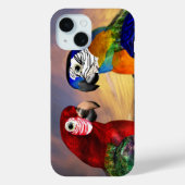 HYPER PARROTS/RED AND BLUE ARA Case-Mate iPhoneケース (裏面)