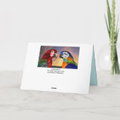 HYPER PARROTS / RED AND BLUE ARA Father's Day カード (裏面)