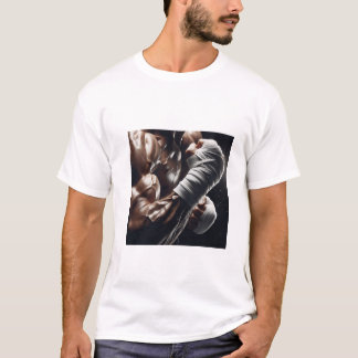 Hyper-Realistic Bodybuilder Boxing Hands Wrapped M Tシャツ