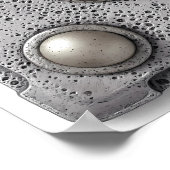 Hyper-Realistic Pitted Cast Iron Texture Template ポスター (角)