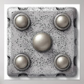 Hyper-Realistic Pitted Cast Iron Texture Template ポスター (正面)