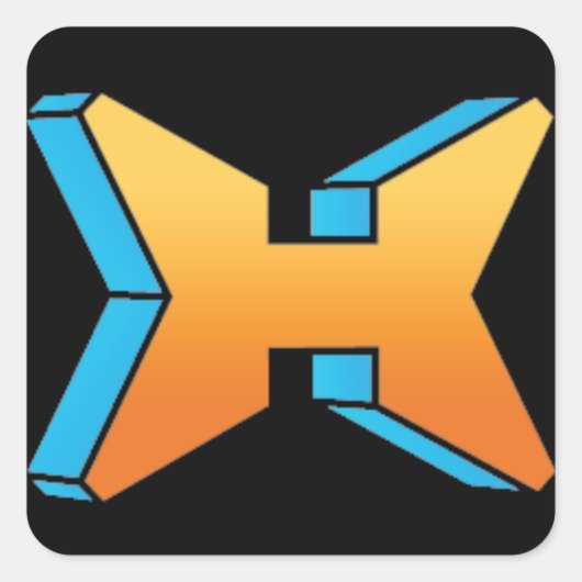 Hyper Stickers - 20 1.5"x1.5"のシート スクエアシール (正面)