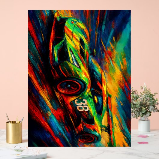 hyper stylized racing car アクリルサイン (ウェディング)