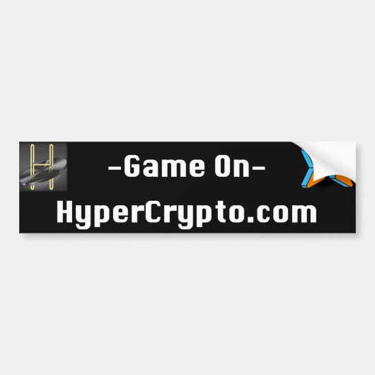 HyperCrypto.comのバンパーステッカー11" x3"合法のビニール バンパーステッカー (正面)