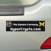 HyperCrypto.comのバンパーステッカー11" x3"合法のビニール バンパーステッカー (車上)